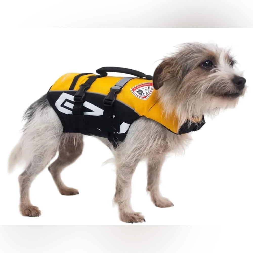 ZYDO Yellow Dog Life Jacket Harness with Reflective Accents - Picture 3 of 3